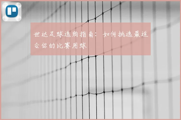世达足球选购指南:如何挑选最适合你的比赛用球